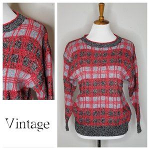 Vintage De Rothchild Deadstock Plaid Sweater Size Large NWT